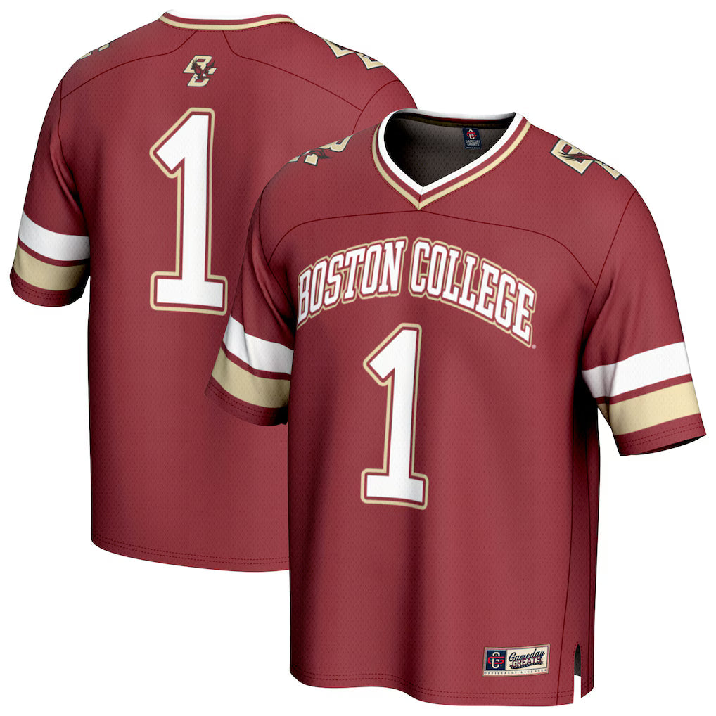 #1 Boston College Eagles GameDay Greats Lightweight Collegiate Football Fashion Jersey - Maroon