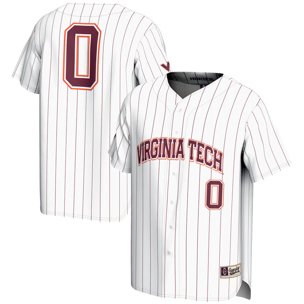 #0 Virginia Tech Hokies GameDay Greats Lightweight Baseball Fashion Jersey - White