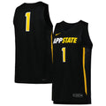 #1 Appalachian State Mountaineers Basketball Jersey - Black