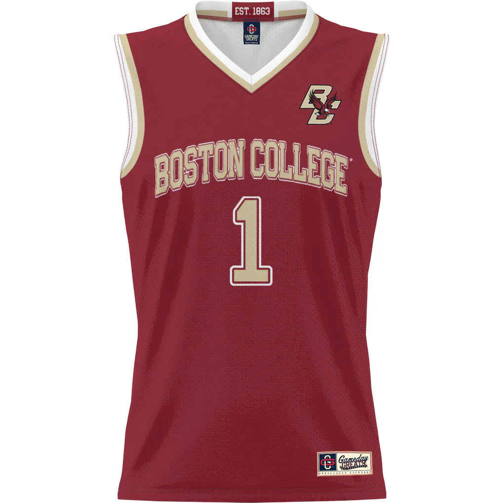 #1 Boston College Eagles GameDay Greats Lightweight Basketball Jersey - Cardinal