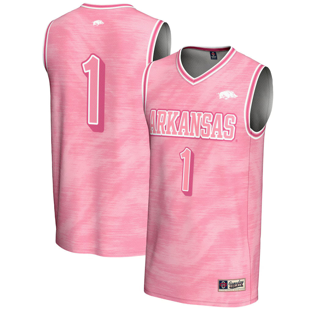 #1 Arkansas Razorbacks GameDay Greats Unisex Lightweight Basketball Jersey - Pink