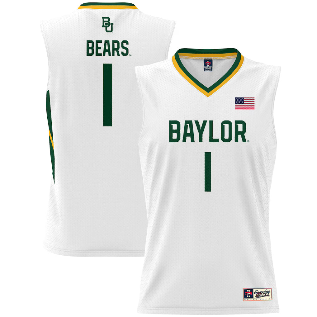 #1 Baylor Bears GameDay Greats Lightweight Basketball Jersey - White